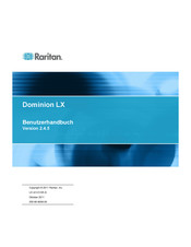 Raritan Dominion LX Benutzerhandbuch