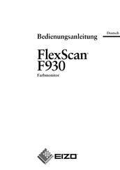 Eizo FlexScan F930 Bedienungsanleitung
