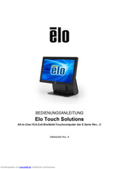 Elo Touch Solutions SW602269 Bedienungsanleitung