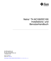 Sun Microsystems Netra T4 Benutzerhandbuch