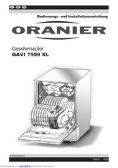 Oranier GAVI 7559 XL Bedienungs- Und Installationsanleitung