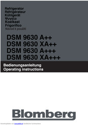 Blomberg DSM 9630 XA++ Bedienungsanleitung