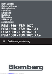 Blomberg FSM 1670 XA+ Bedienungsanleitung