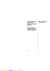 Blomberg KI 1221 Serie Gebrauchsanweisung Und Einbauanweisung
