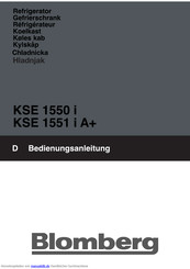 Blomberg KSE 1550 i A+ Bedienungsanleitung