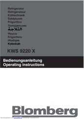Blomberg KWS 9220 X Bedienungsanleitung