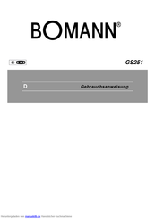 Bomann GS251 Gebrauchsanweisung