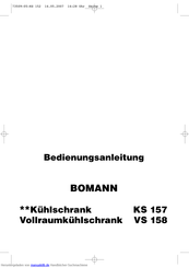 Bomann VS 158 Bedienungsanleitung