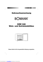 Bomann KSW 346 Gebrauchsanweisung
