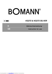 Bomann KG272 SILVER Gebrauchsanweisung