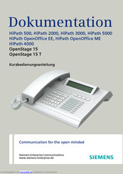 Siemens HiPath OpenOffice EE Kurzanleitung