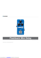 TC Electronic Flashback Mini Delay Bedienungsanleitung