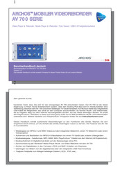 Archos AV 700 SERIE Benutzerhandbuch