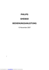 Philips SHE 9850 Bedienungsanleitung