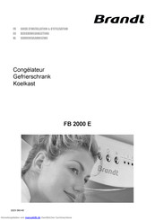 Brandt FB 2000 E Bedienungsanleitung