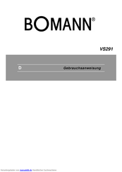 Bomann VS291 Gebrauchsanweisung