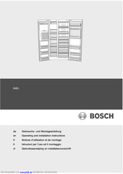 Bosch kad 62s20 white Gebrauchs- Und Montageanleitung