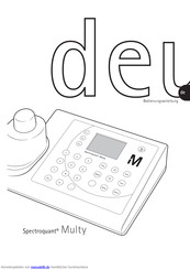 Spectroquant Multy Bedienungsanleitung