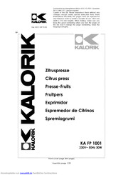 Kalorik KA FP 1001 Gebrauchsanleitung
