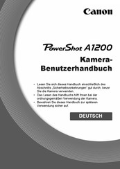 Canon Power Shot A1200 Benutzerhandbuch