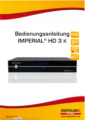 DigitalBox IMPERIAL HD 3 K Bedienungsanleitung