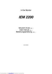 dB Technologies IEM 2200 Bedienungsanleitung