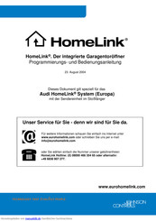 Johnson Controls HOMELINK Bedienungsanleitung