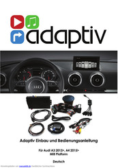 Adaptiv Audi A3 Bedienungsanleitung