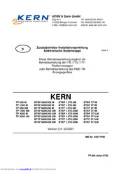 KERN BTBP 1.5T0.5M Betriebs Und Installationsanleitung