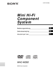 Sony MHC-WZ8D Bedienungsanleitung