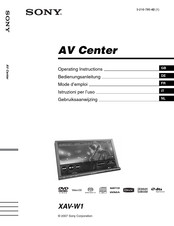 Sony XAV-W1 Bedienungsanleitung