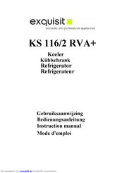 Exquisit KS 116/2 RVA+ Bedienungsanleitung
