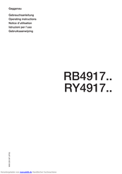 Gaggenau RB4917 Serie Gebrauchsanleitung