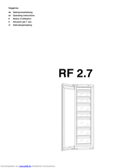 Gaggenau RF 2.7 Gebrauchsanleitung