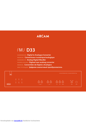 Arcam D33 Handbuch