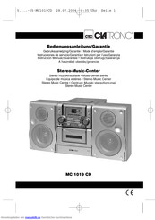 Clatronic mc 1019 cd Bedienungsanleitung