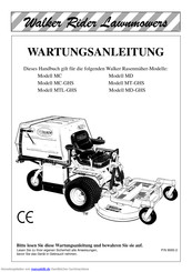 Walker Rider Lawnmowers MC-GHS Handbuch