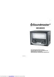 Soundmaster nr 965 cd Kurzanleitung