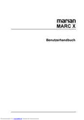MARIAN MARC X Benutzerhandbuch