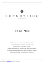 Bernstein ITR 10 Installationshandbuch