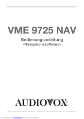 Audiovox VME 9725 NAV Bedienungsanleitung
