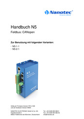 Nanotec CANopen N5 Handbuch