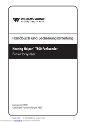 Williams Sound T800 Handbuch