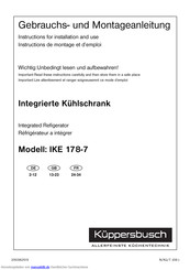 Kuppersbusch IKE 178-7 Gebrauchs- Und Montageanleitung