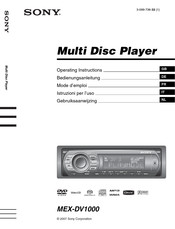 Sony MEX-DV1000 Bedienungsanleitung