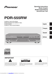 Pioneer PDR555RW Bedienungsanleitung