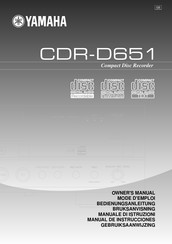 Yamaha CDRD651 Bedienungsanleitung