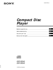 Sony CDP-CE245 Bedienungsanleitung