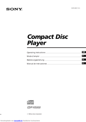 Sony CDP-X5000 Bedienungsanleitung