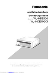 Panasonic WJ-HDE400 Installationshandbuch